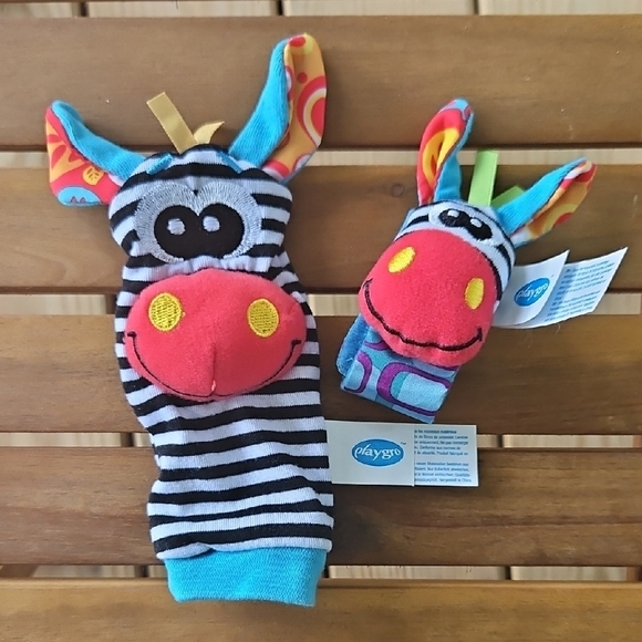 Playgro Zebra Infant Rattle Set - Picture 1 of 8